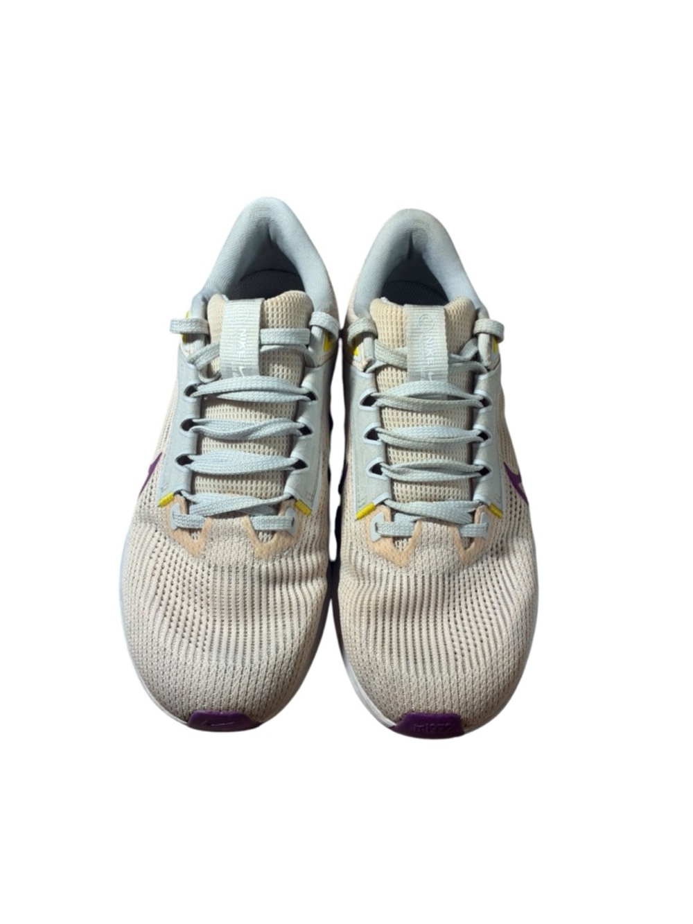 Nike Pegasus 40 Women’s Size 8 Running Shoes Beige Purple Athletic Sneakers